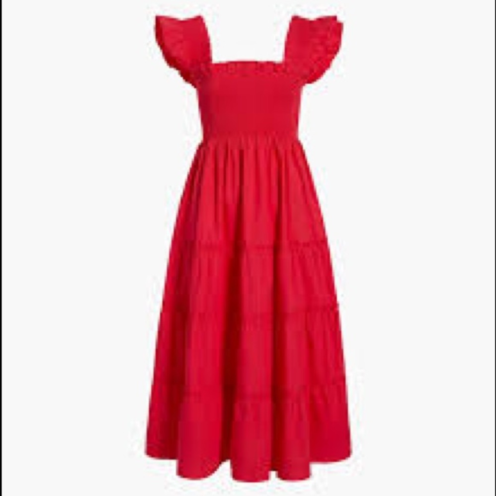 NWT Hill House Home Ellie Dress in Raspberry Red